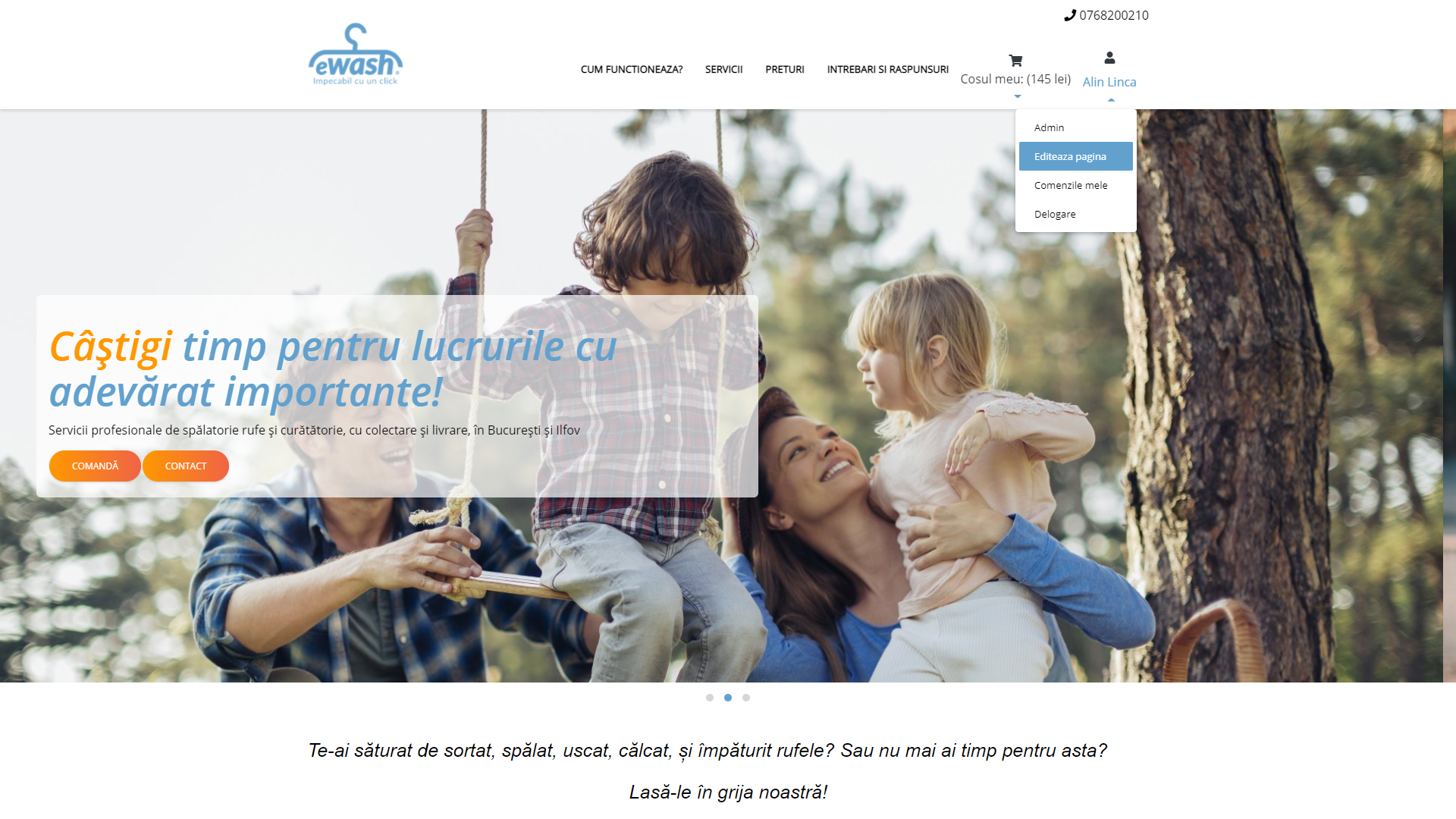 Client Platforma ecommerce DevShop - Platforma ecommerce eWash